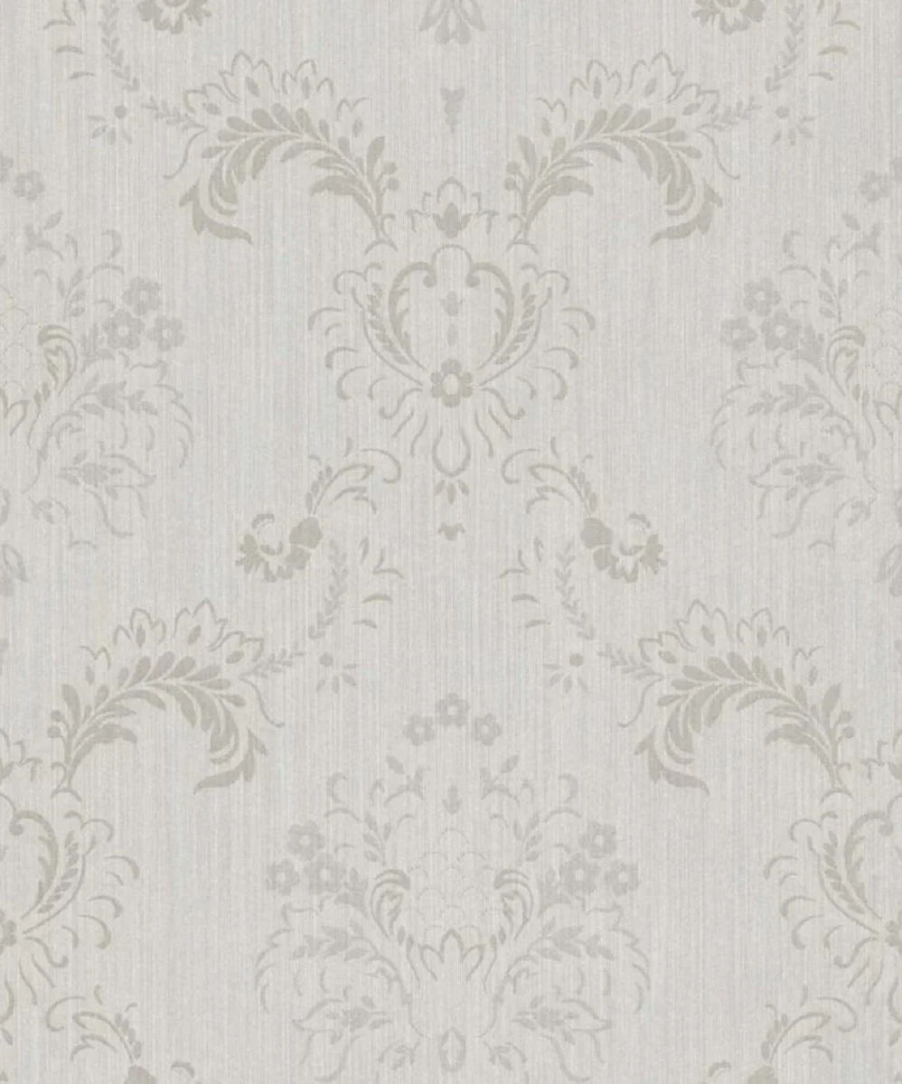 Casa Padrino papel tapiz textil barroco gris 10,05 x 0,53 m - Papel Tapiz de la Sala de Estar de Alta Calidad en Estilo Barroco