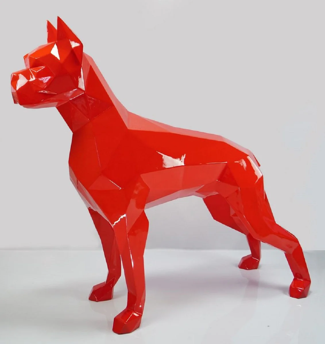 Casa Padrino escultura decorativa XXL perro boxer rojo 190 cm - Enorme figura de jard¨ªn
