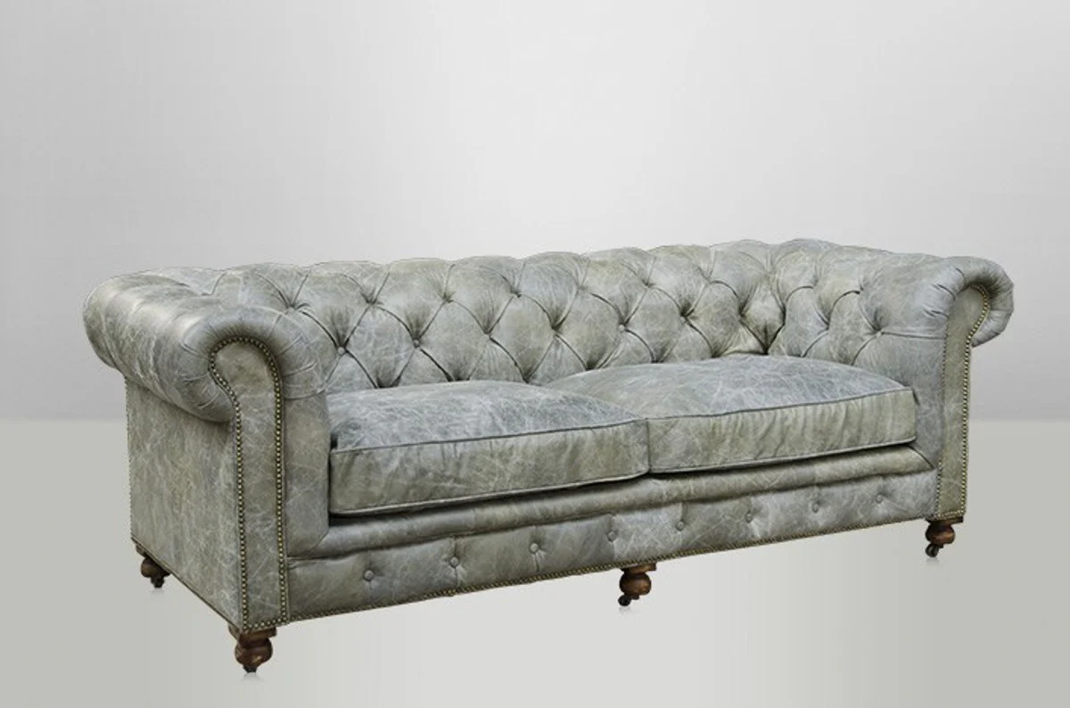 Chesterfield Leather Sofa 2.5 Seater Luxury vintage leather from Galata Verde Casa Padrino