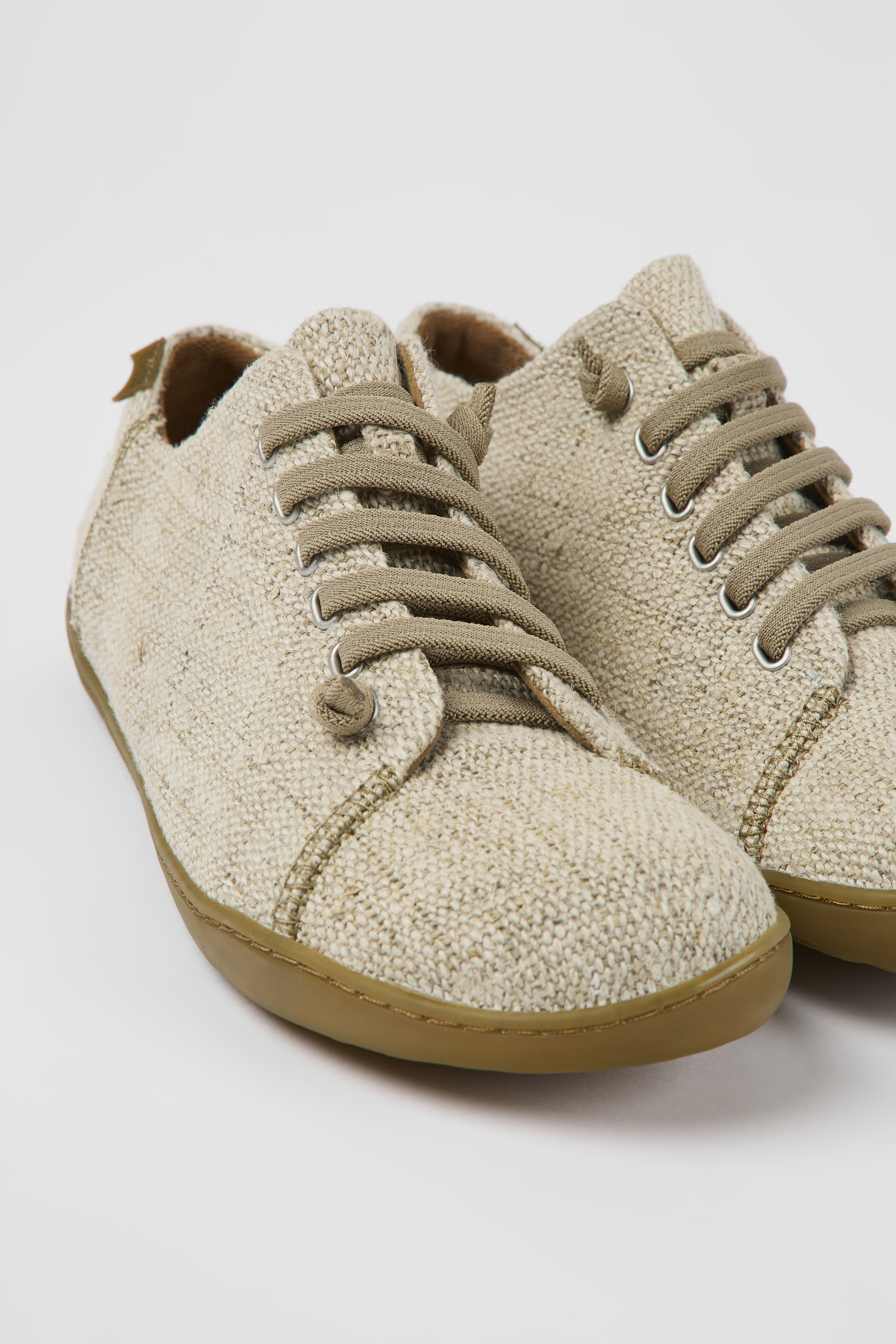 Peu - Beige textile shoes for men
