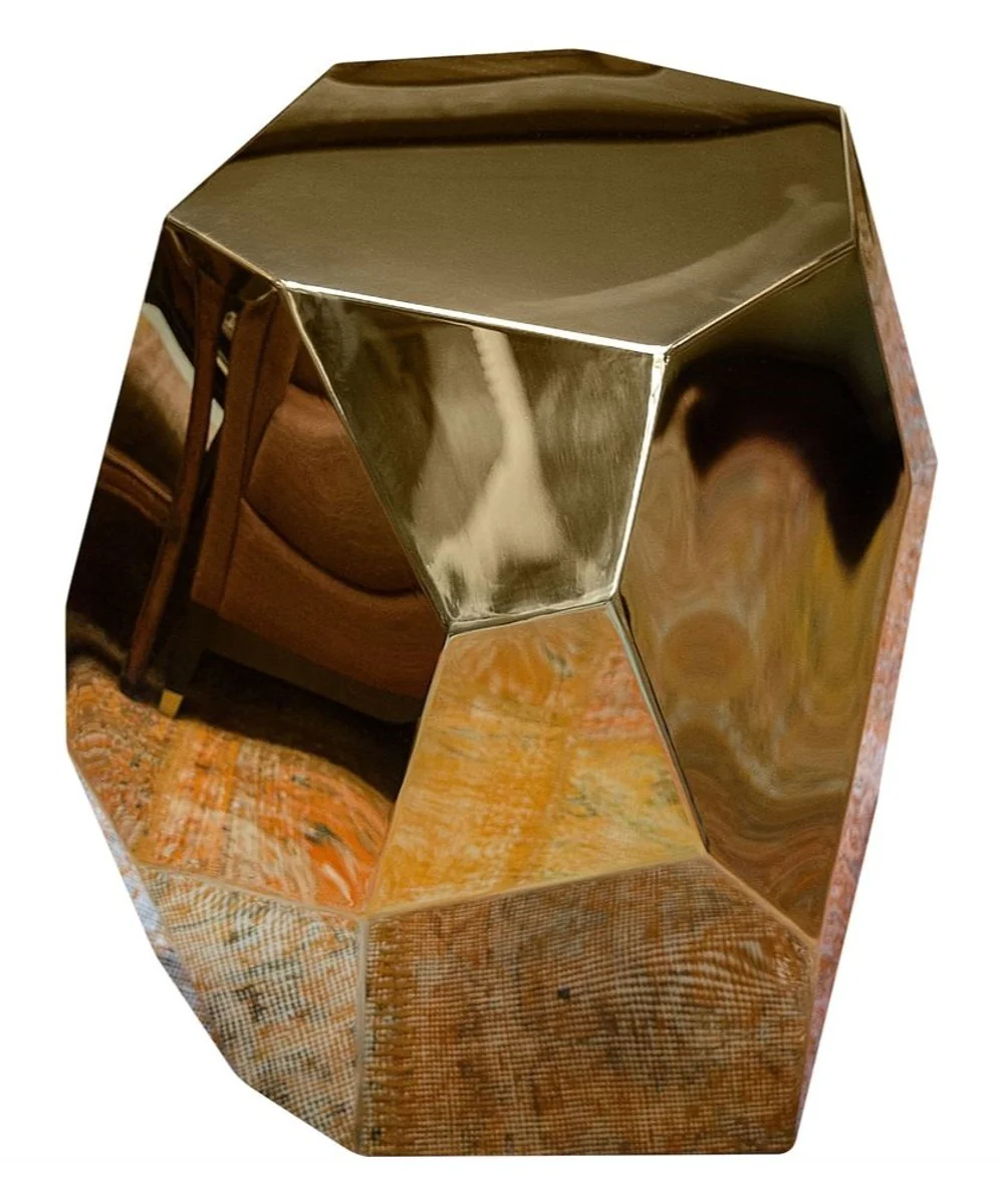 Casa Padrino mesa auxiliar de diseño dorada 65 x 50 x H. 60 cm - colección de diseño