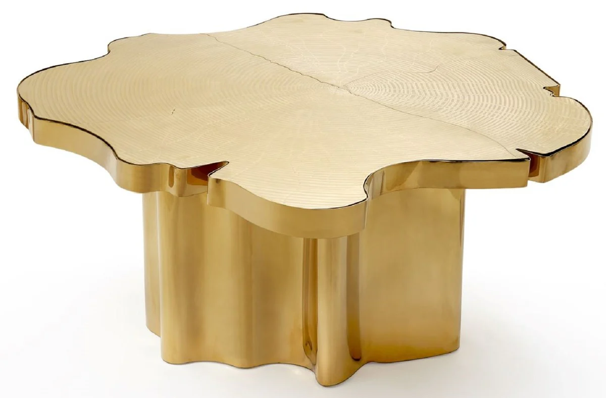 Casa Padrino mesa de centro de lujo oro 105 x 109 x A. 45 cm - Mesa de sal¨®n de acero inoxidable - Muebles de sal¨®n y hotel de lujo
