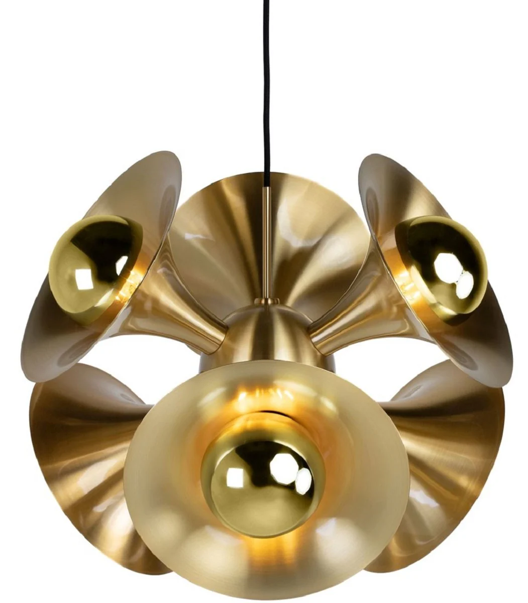 Casa Padrino lámpara colgante de lujo latón 55 x 55 x H. 53 cm - Lámpara Colgante de Latón - Lámpara de Salón - Colección de Lujo