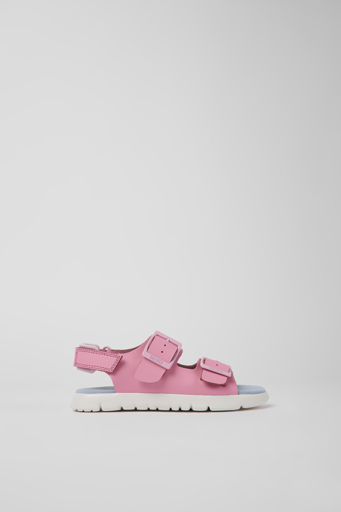 Caterpillar Pink leather sandals for children