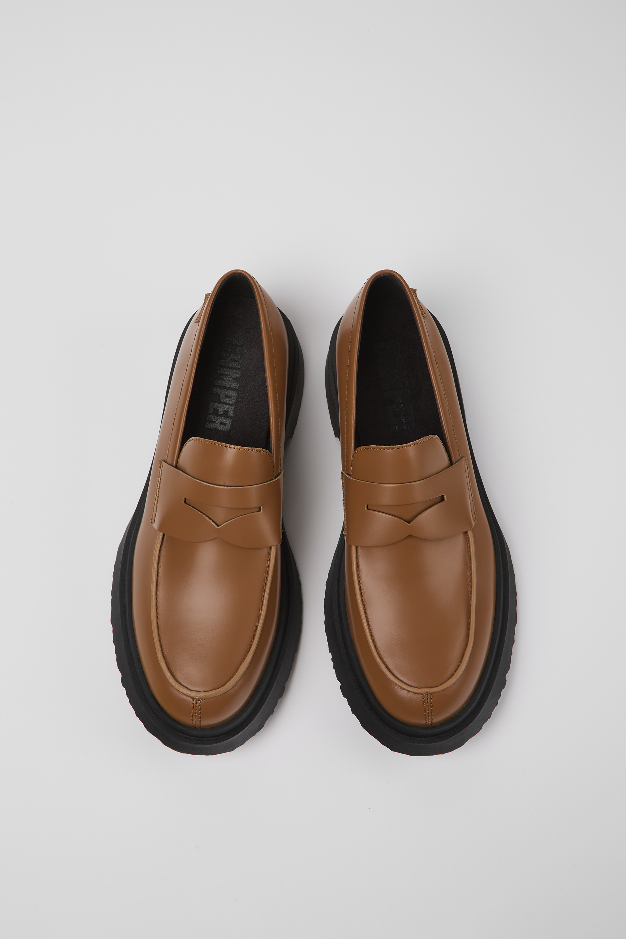 Walden - Brown leather loafers for men