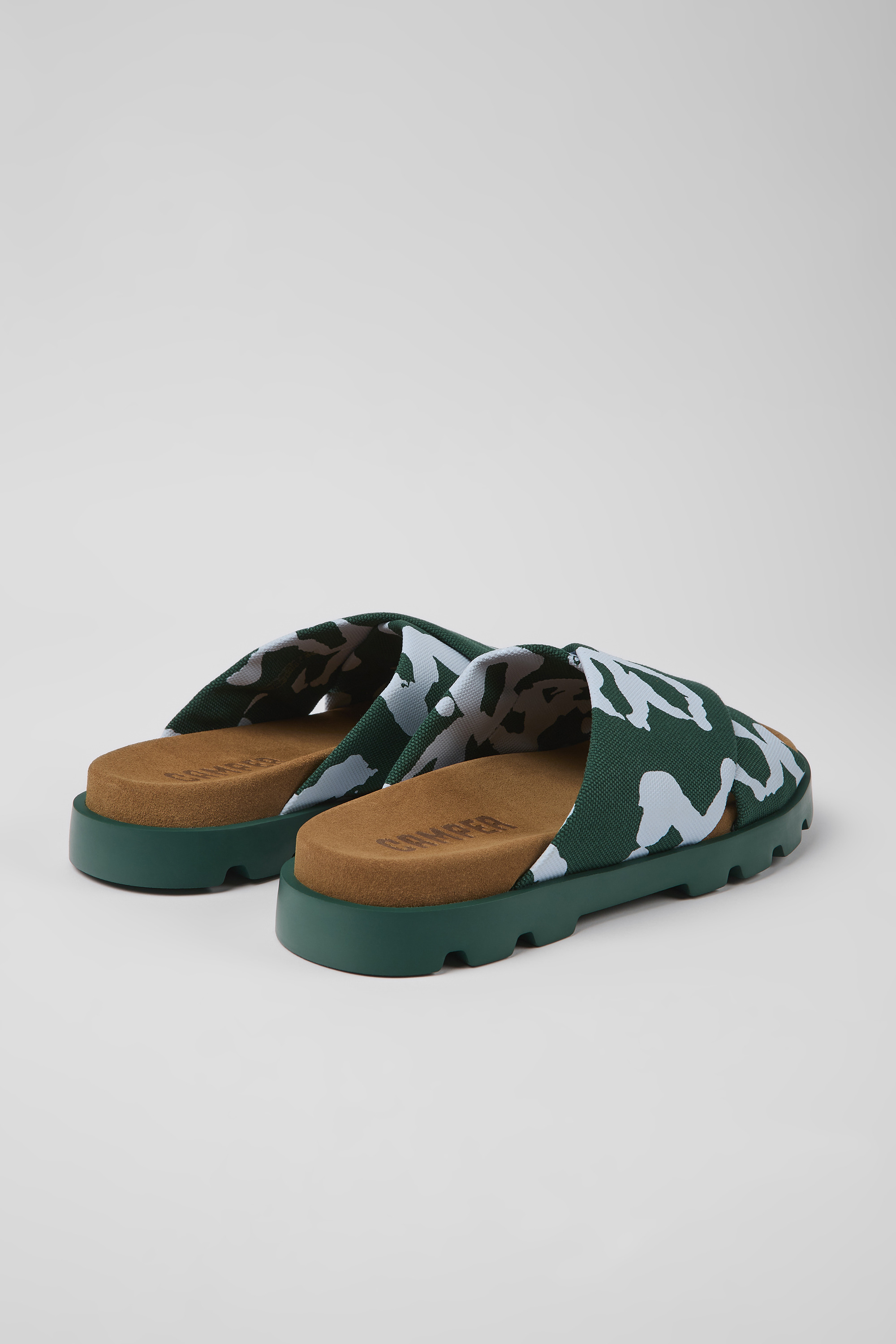 Brutus Sandal - Green and blue recycled cotton sandals for men