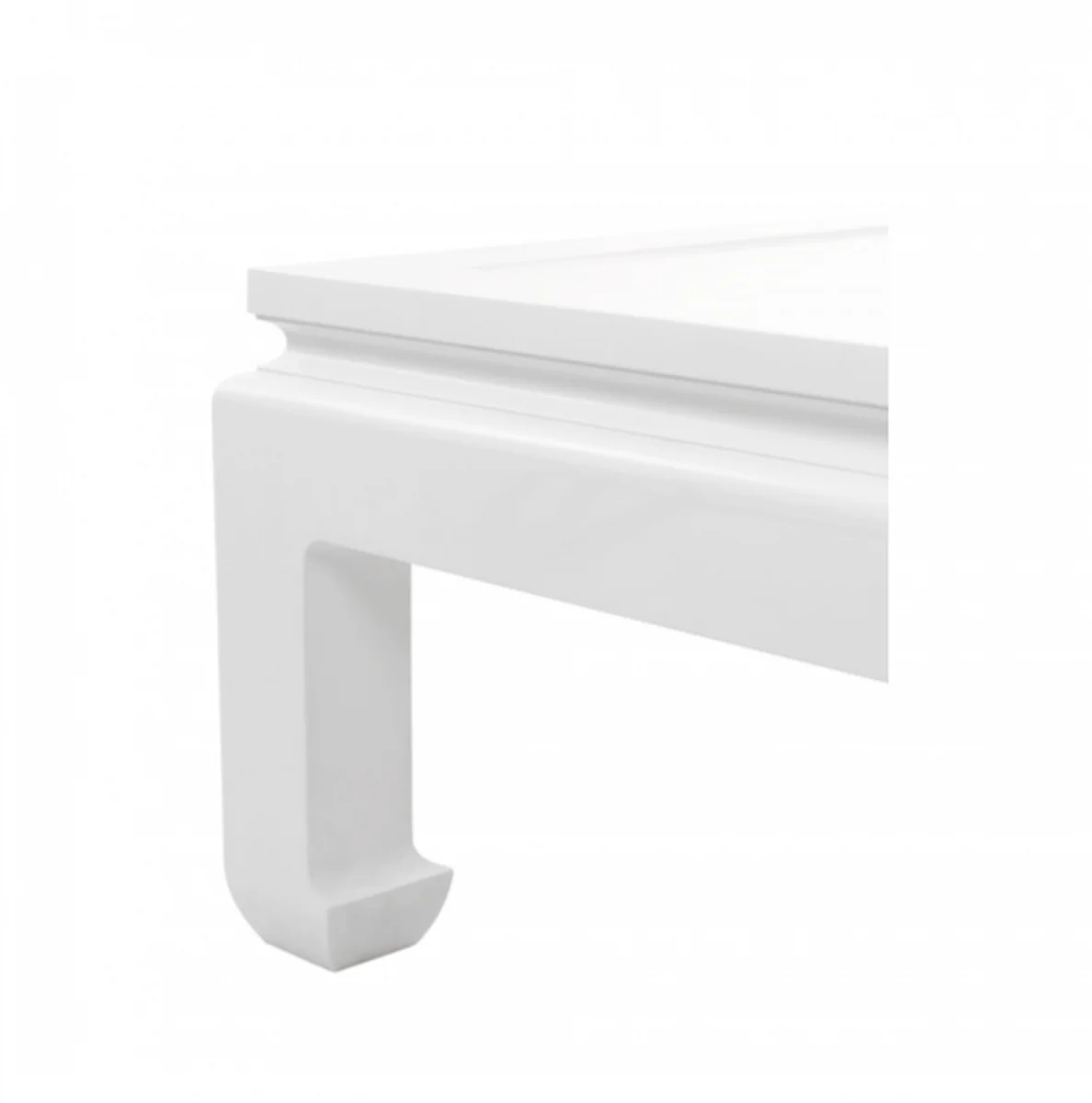 Casa Padrino Art Deco luxury mahogany wood coffee table white - living room coffee table - Luxury Collection