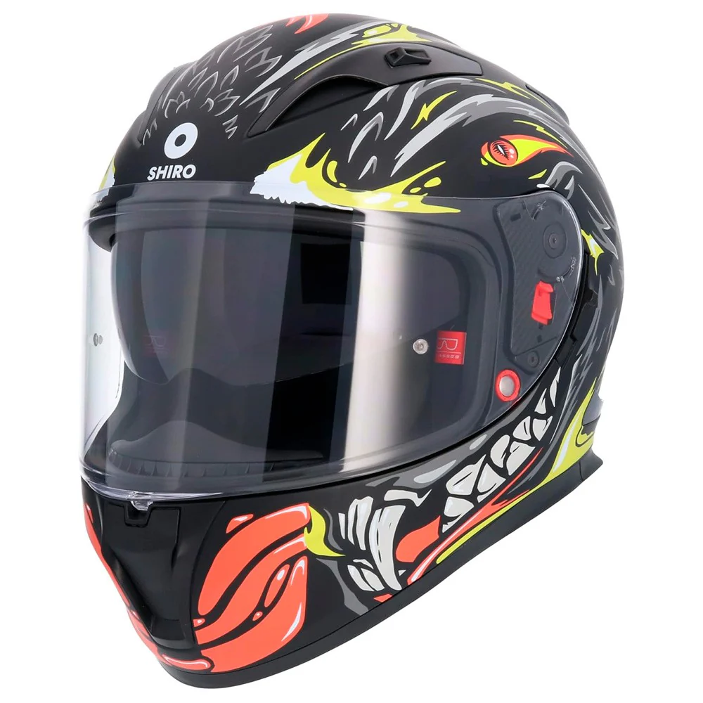 CASCO SHIRO SH-605 RAPAZ NEGRO MATE / FLUOR