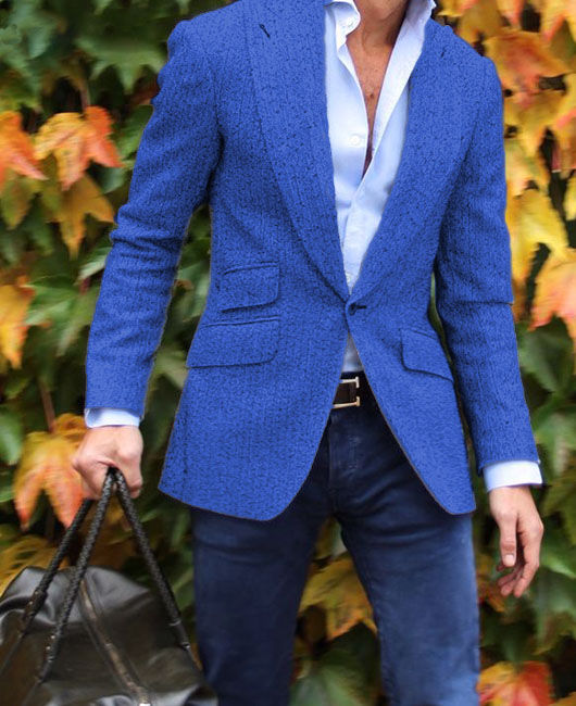 Daily Lapel Collar Pockets Design Single Breasted Blazer