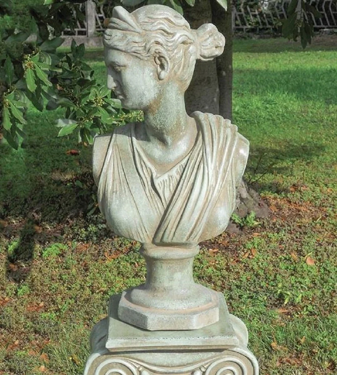 Casa Padrino busto de decoraci¨®n de jard¨ªn Art Nouveau dama verde antiguo A. 45 cm