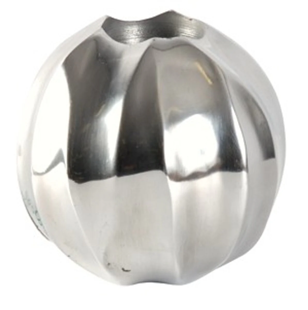 Designers Shine tea light holder in polished aluminum 12.5 cm diameter - Tea Candle Holder
