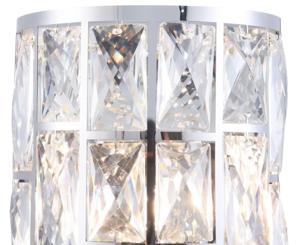 Casa Padrino Lámpara de Pared de Lujo 14,7 x 10 x H. 21,2 cm - Lámpara de Pared Elegante con Cristal