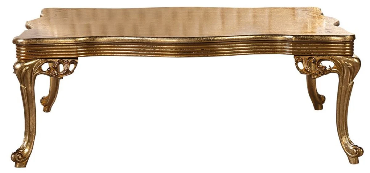 Casa Padrino mesa de centro barroco de lujo oro antiguo - Mesa de sal¨®n rectangular de estilo barroco - Muebles de sal¨®n de estilo barroco - Muebles barrocos hechos a mano