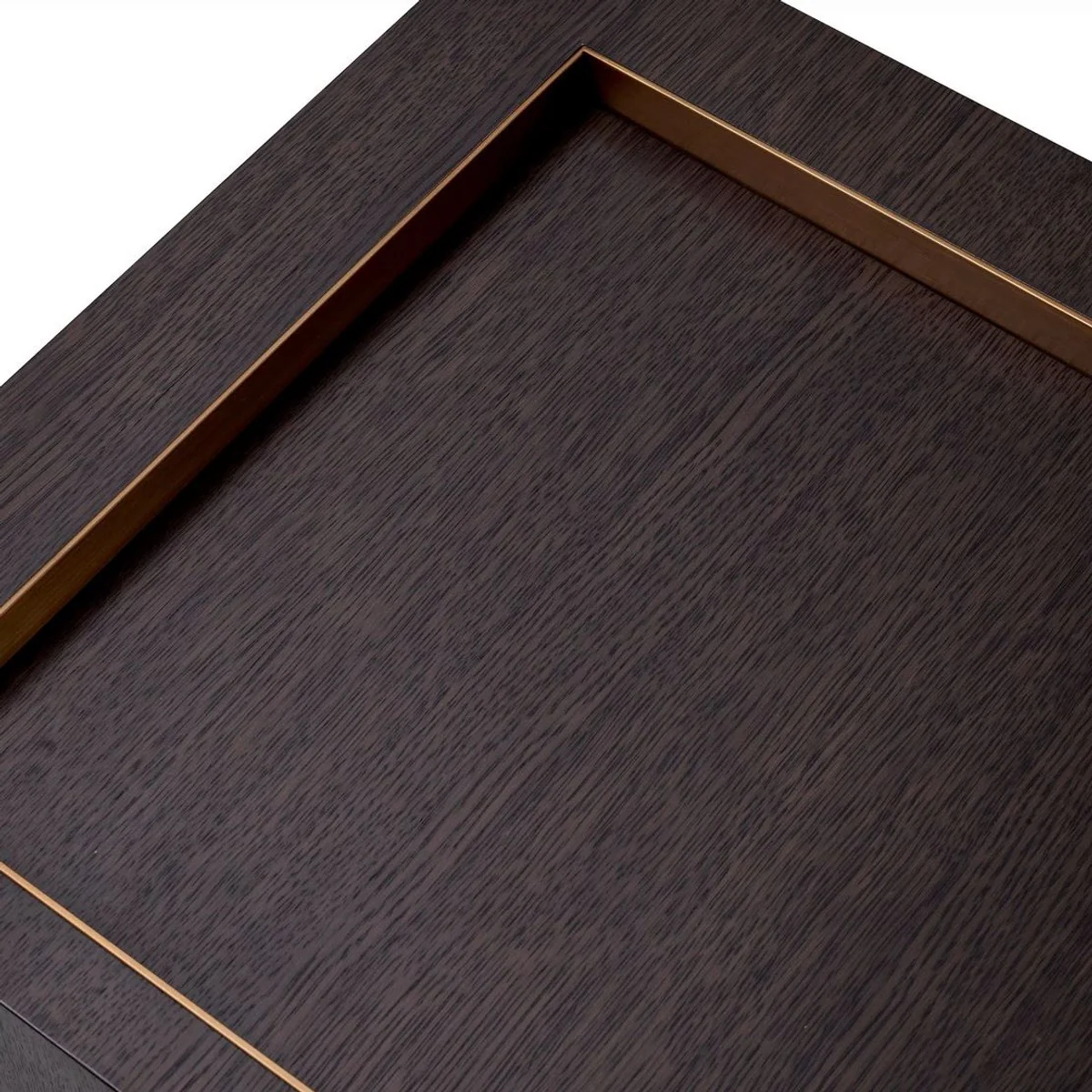 Casa Padrino mesa auxiliar de lujo moca / lat¨®n 50 x 50 x A. 50 cm - Mesa de sal¨®n cuadrada - Muebles de sal¨®n - Muebles de lujo - Interiores de lujo - Interiores de sal¨®n