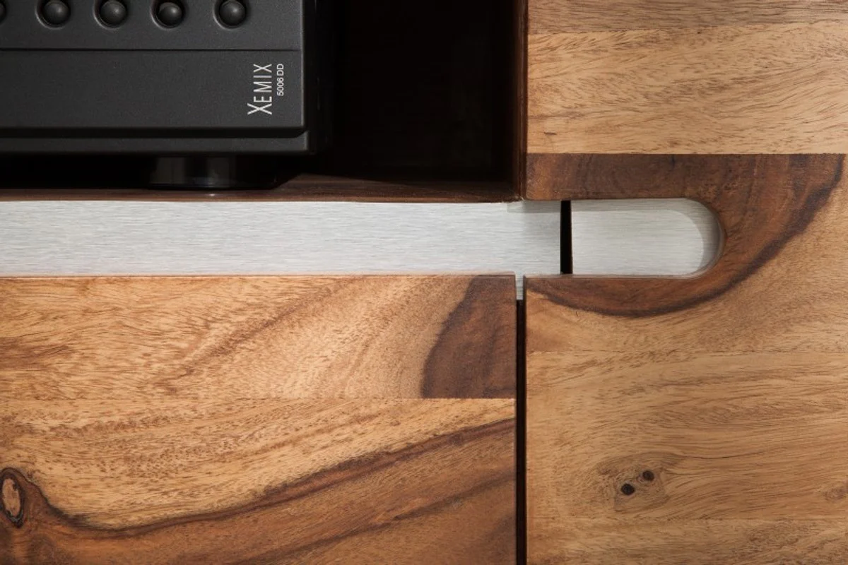 Casa Padrino Designer TV Cabinet Nature W.160cm x H.50cm x D.45cm - Aparador - Aparador - Madera maciza hecha a mano!