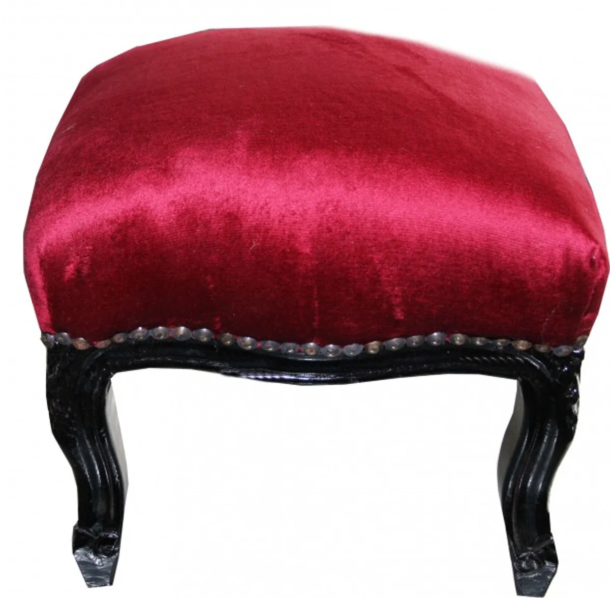 Casa Padrino barroco estrado burdeos / negro - muebles antiguos - Heces