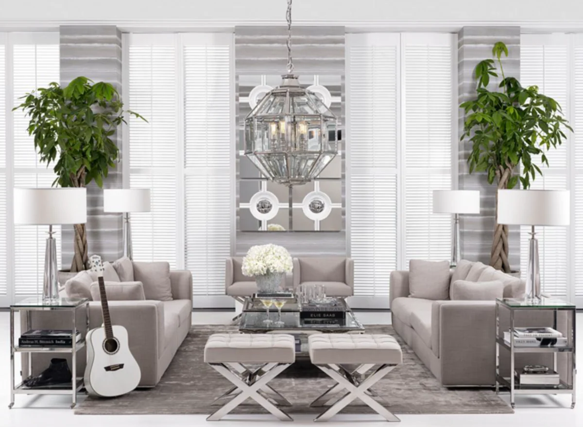 Casa Padrino luxury art deco designer side table 45 x 45 x H. 71 cm - Designer Side Table Furniture