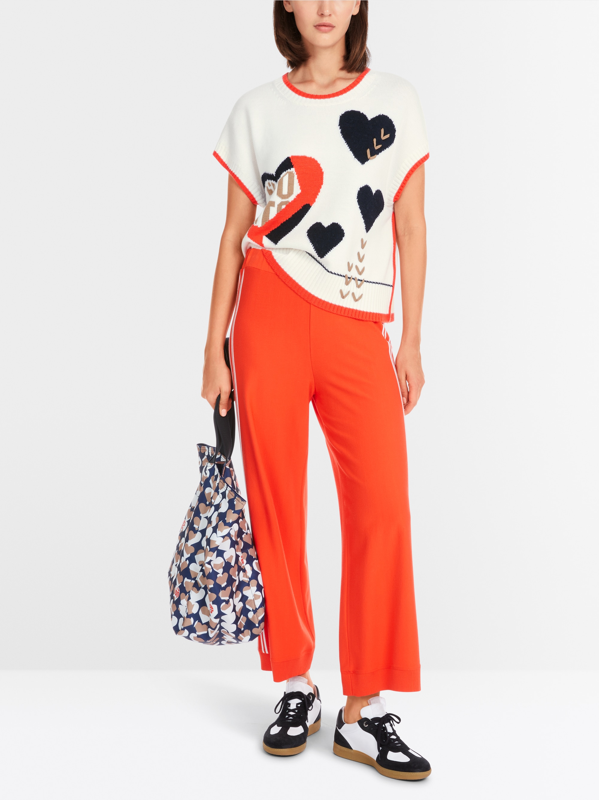 Marc-Cain Wide wool knit tank top