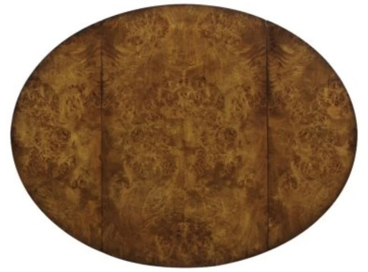 Casa Padrino mesa auxiliar de lujo con cajón marrón / marrón claro 89 x 76 x H. 64 cm - Mesa Auxiliar para Sala de Estar con Ruedas