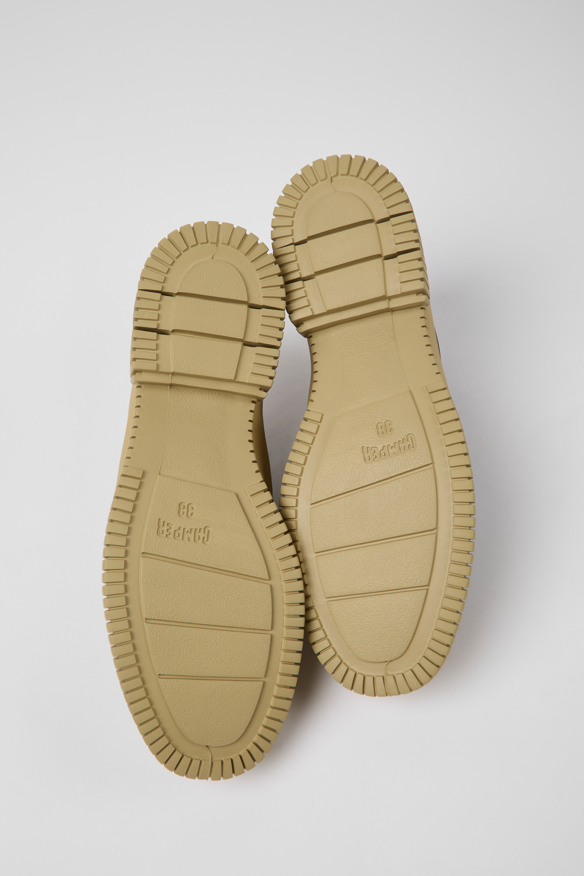 Pix - Green and beige leather shoes for women