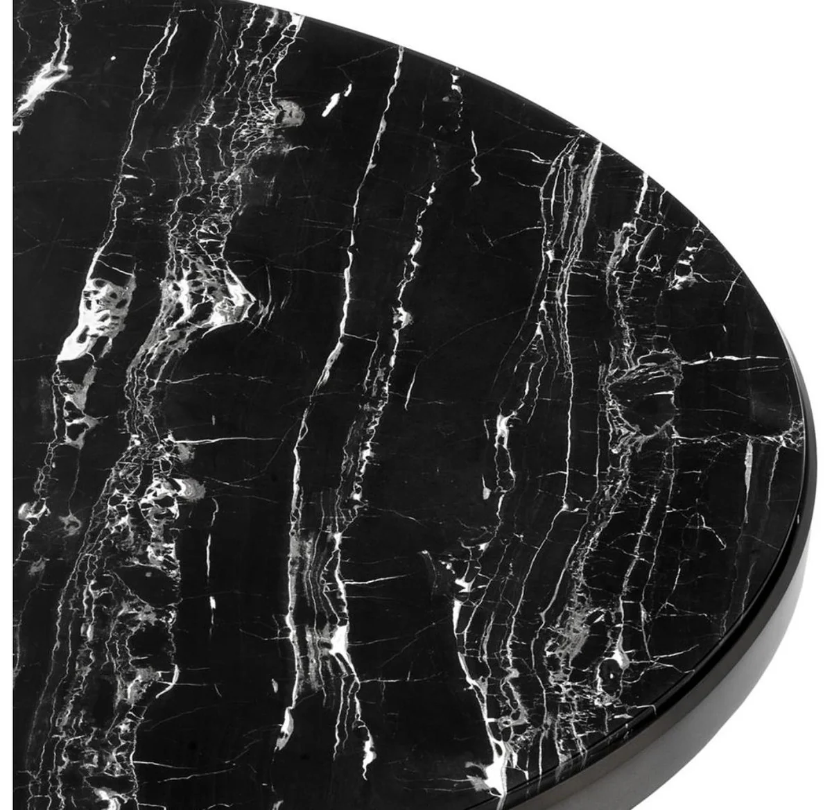 Casa Padrino mesa de centro de lujo bronce / negro Ø 100 x H. 39 cm - Muebles de Lujo