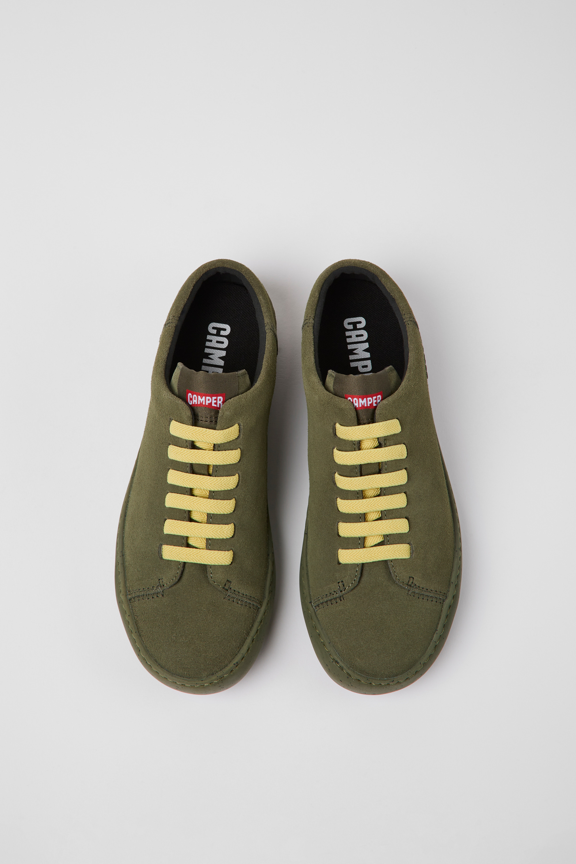 Peu Touring - Green nubuck sneakers for women
