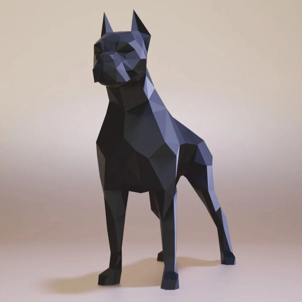 Casa Padrino escultura decorativa XXL perro boxer negro mate 190 cm - Enorme figura de jard¨ªn