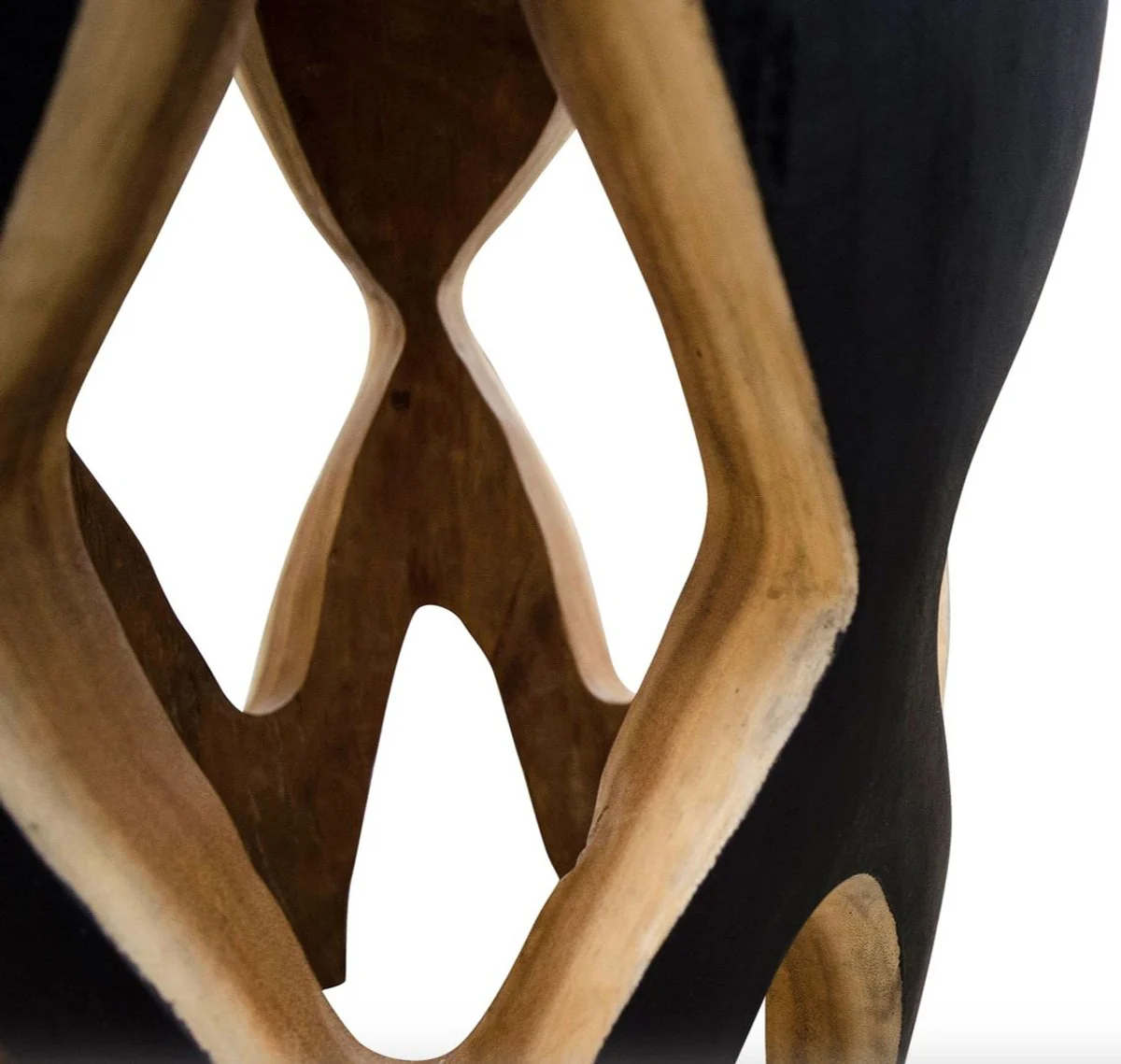 Casa Padrino mesa auxiliar nero / color natural 40 x H. 54,5 cm - muebles de sala