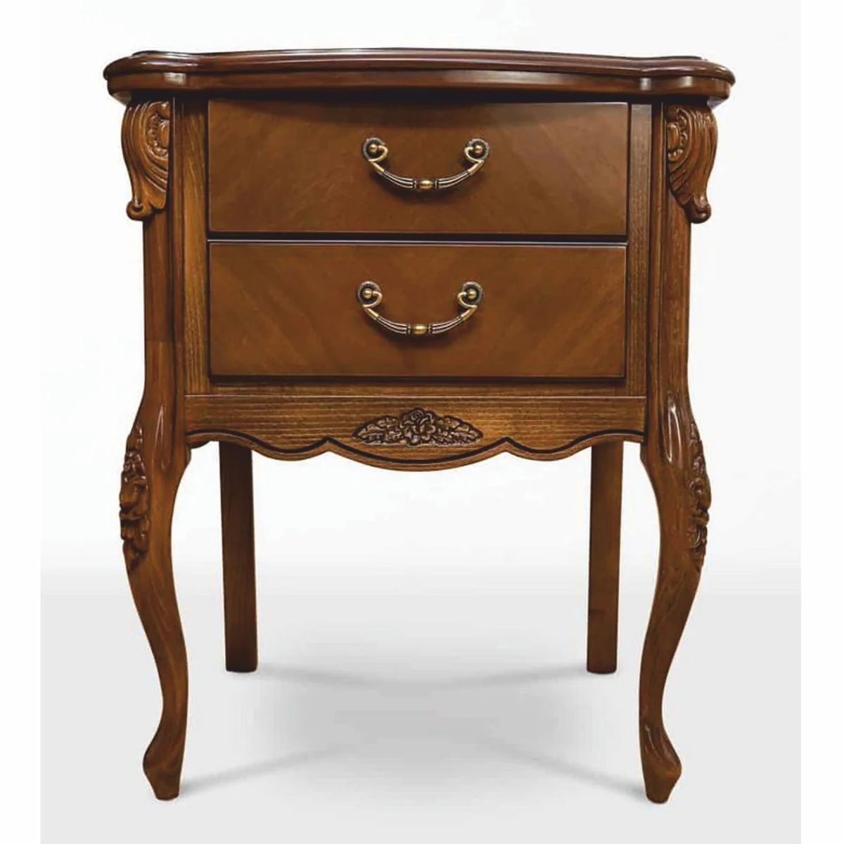 Casa Padrino mesita de noche barroco de lujo marrón A. 72,6 cm - Muebles de dormitorio barrocos