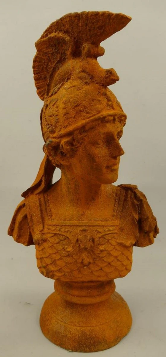 Casa Padrino busto decorativo Art Nouveau caballero ¨®xido 27 x 16 x A. 47 cm - Escultura de hierro fundido decorativa - Figura de hierro fundido decorativa - Accesorios de decoraci¨®n de jard¨ªn