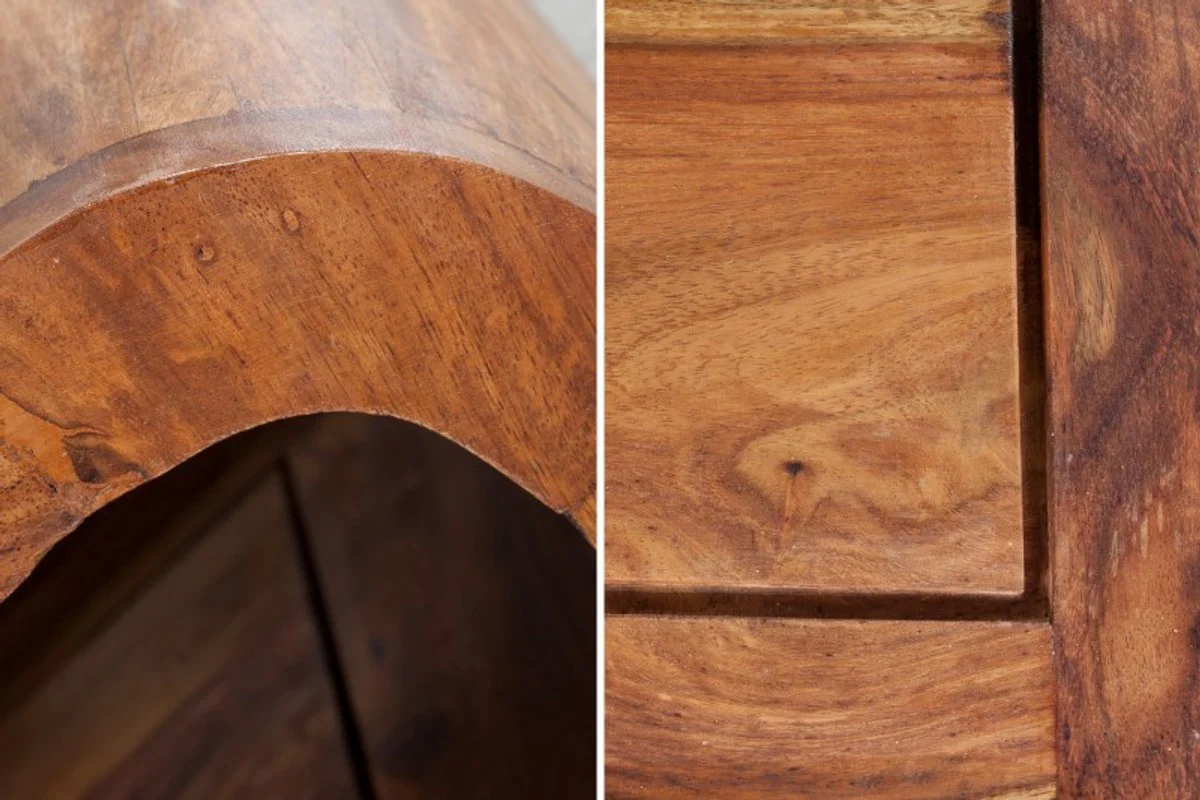 Casa Padrino mesa de centro de madera maciza de diseño natural 100 x H. 30 cm - mesa de salón