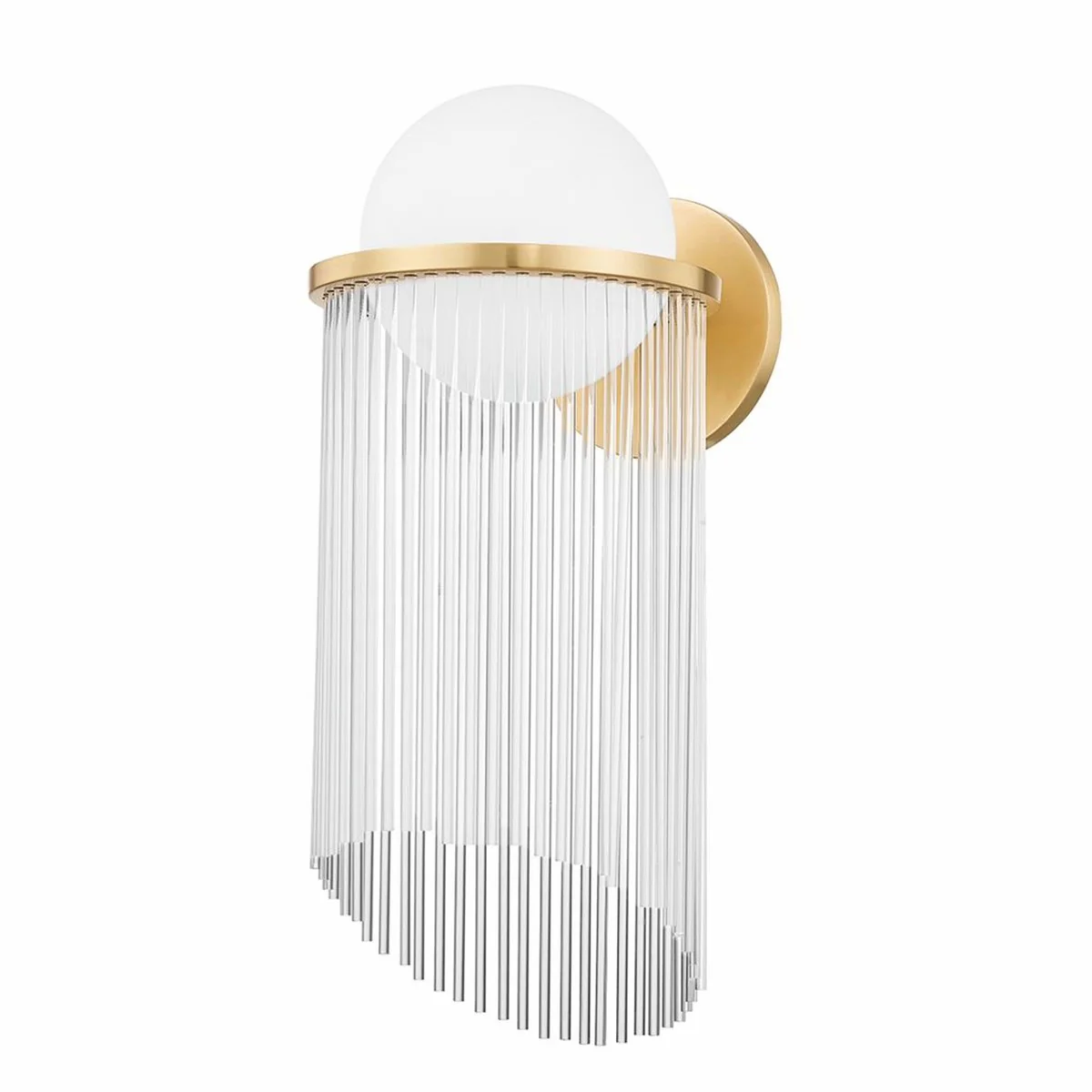 Casa Padrino l¨¢mpara de pared de lujo lat¨®n antiguo / blanco A. 50,8 cm - Luces de lujo