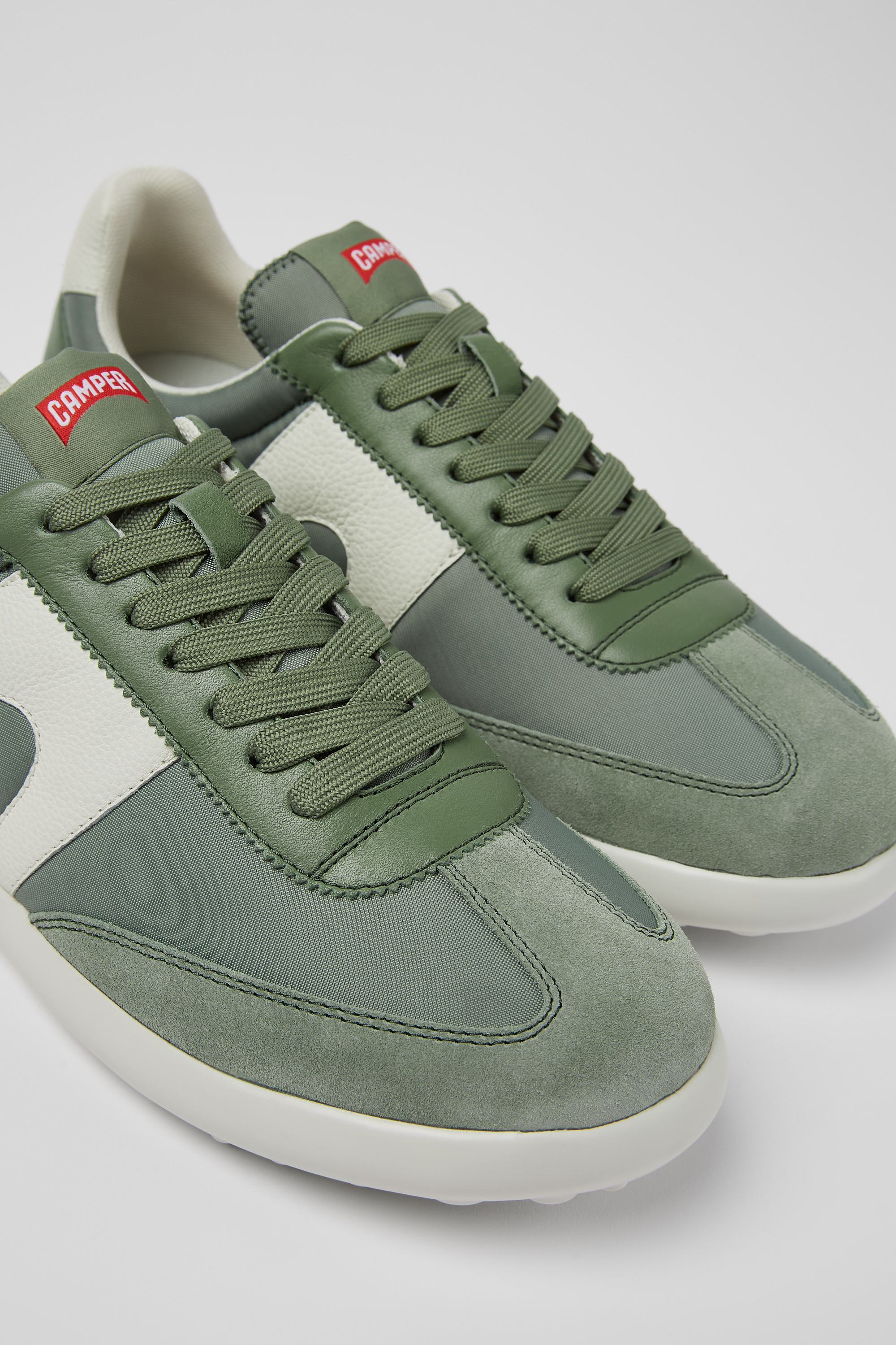 Pelotas XLite - Green textile and leather sneakers for men