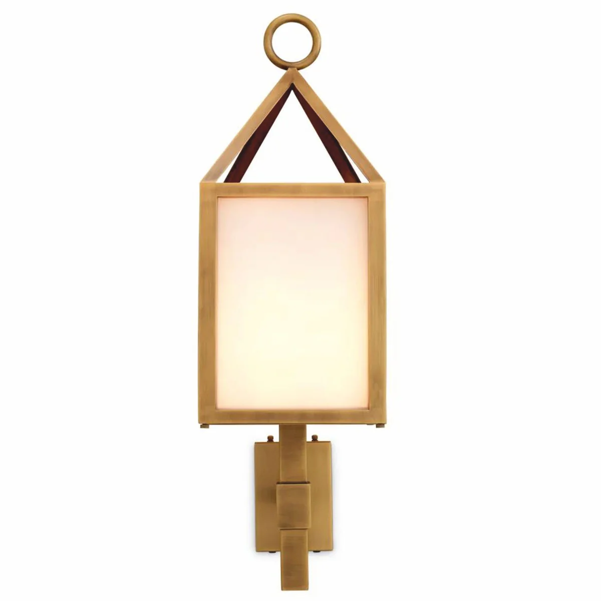 Casa Padrino l¨¢mpara de pared de exterior de lujo lat¨®n antiguo / blanco A. 86 cm - Iluminaci¨®n exterior de lujo