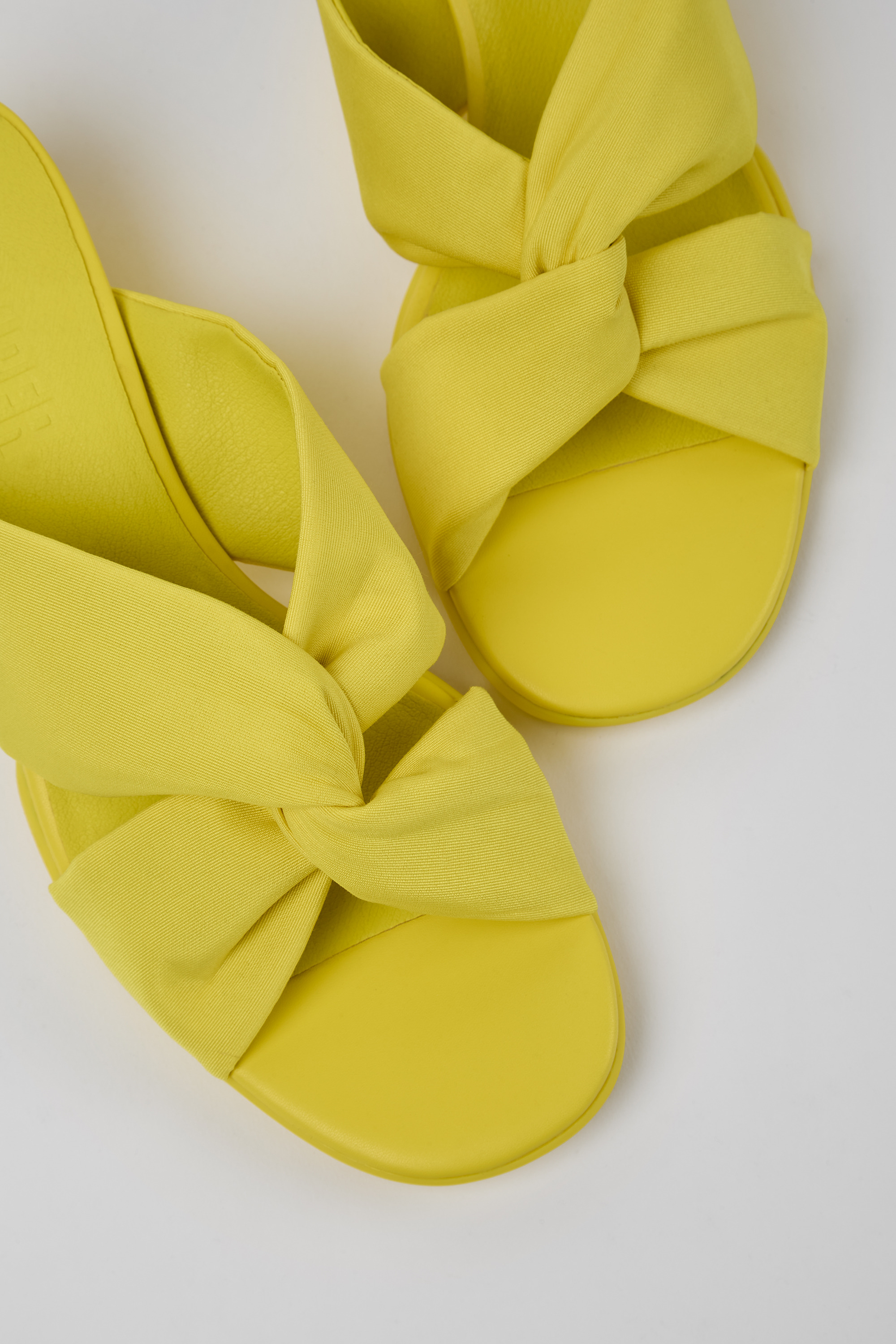 Katie - Yellow recycled PET sandals for women
