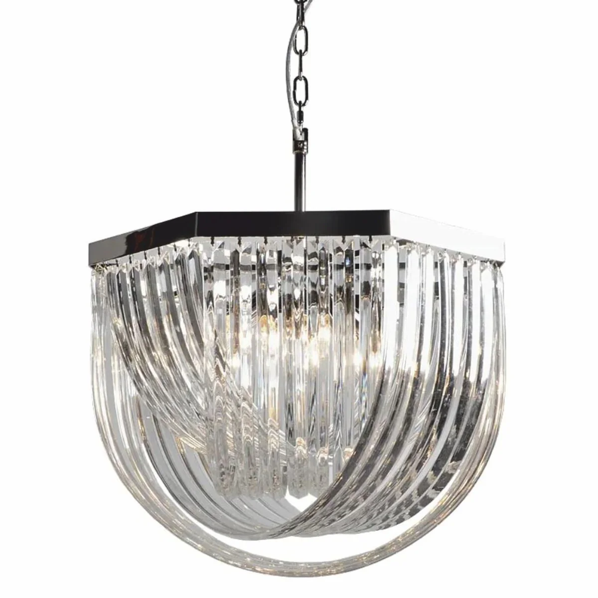 Casa Padrino l¨¢mpara colgante de cristal plata 61 x Al. 43 cm