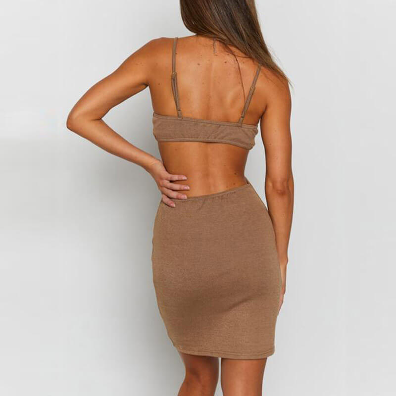 Women's Personality Hollow Sexy One-piece Dress