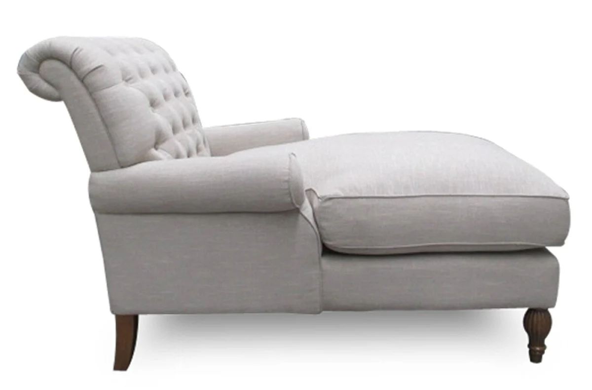 Casa Padrino Chesterfield Lounge Armchair Natural Colors 93 x 149 x H. 94 cm - Luxury Living Room Relax Armchair