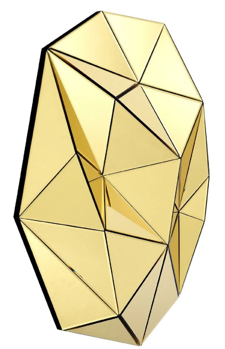 Casa Padrino Espejo de Pared de Dise?o Amarillo 100 x 13 x H. 100 cm - Espejo de Lujo - Espejo de la Sala de Estar - Calidad de Lujo