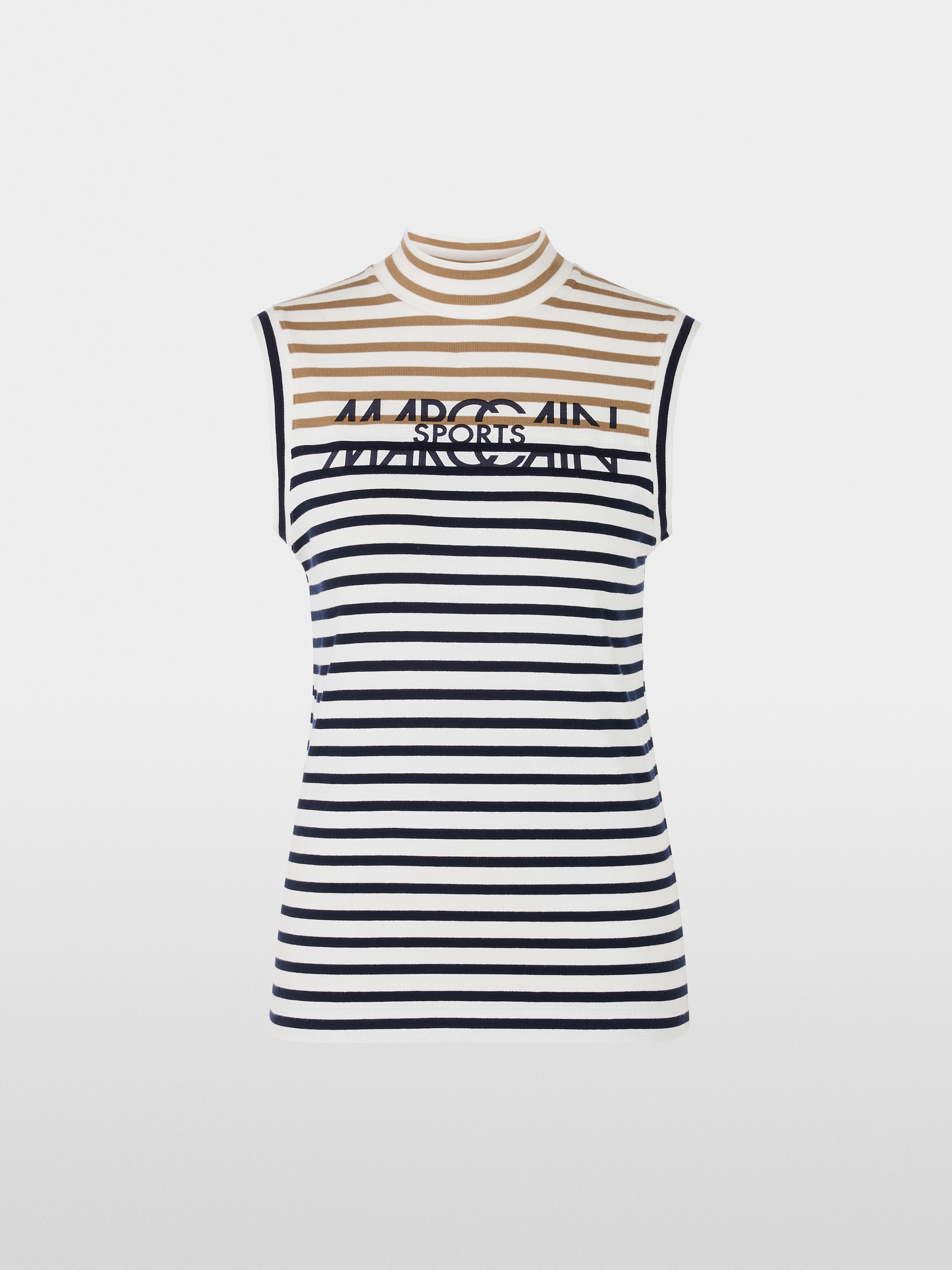 Marc-Cain Sleeveless top with stand-up collar