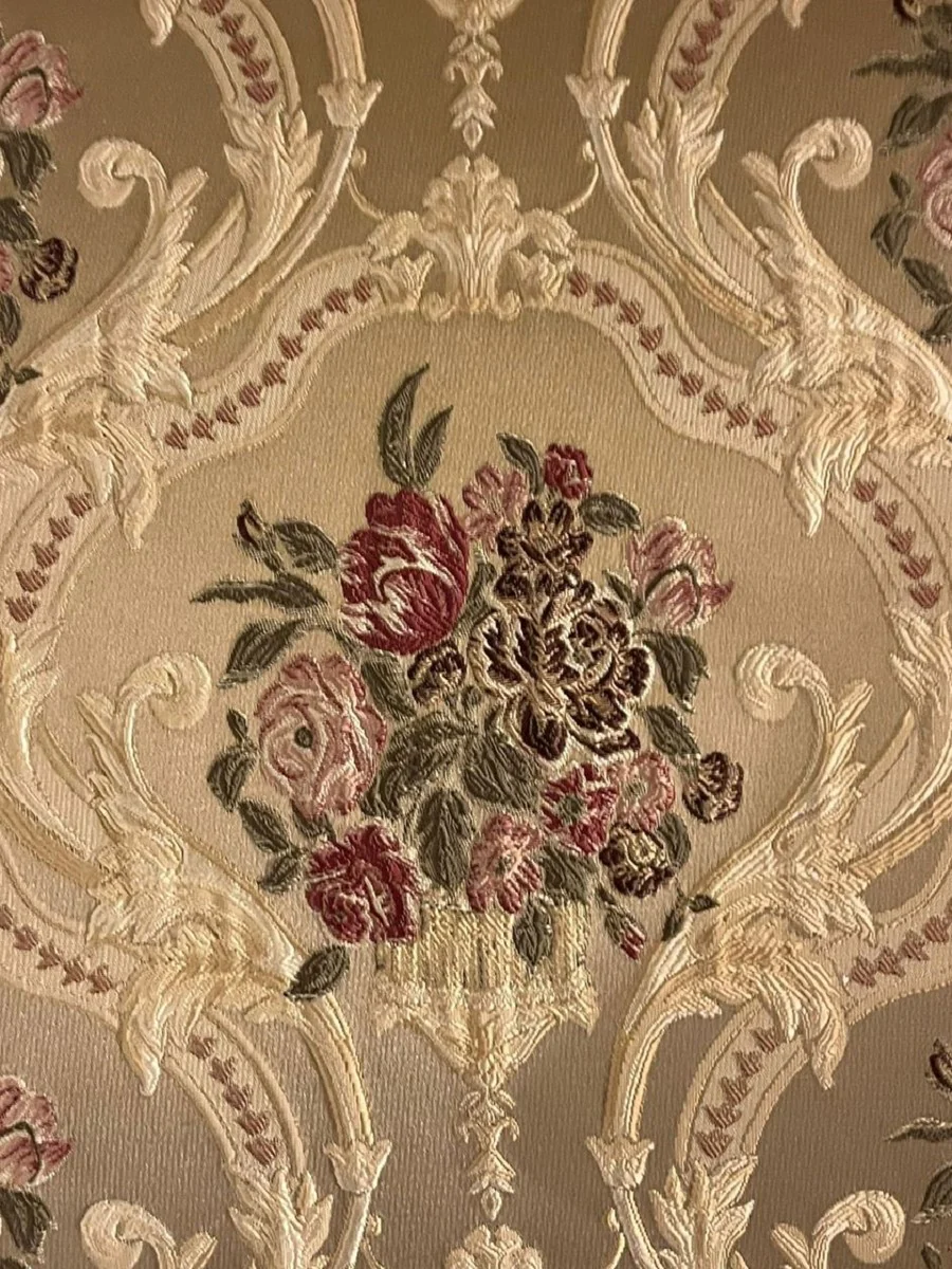 Pomp??s de Casa Padrino sill¨®n de trono barroco de lujo corona gris / crema / oro - dise?ado por Harald Gl??ckler