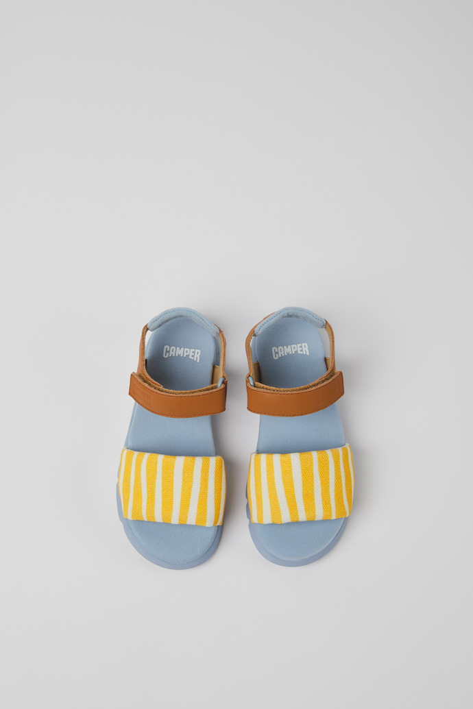 Caterpillar Multicolored fabric and leather sandals for boys