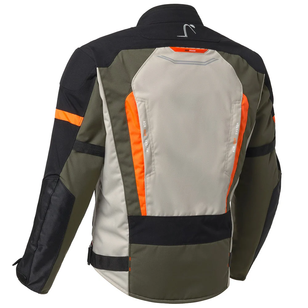 CHAQUETA OUT DELTA - BEIGE / NARANJA