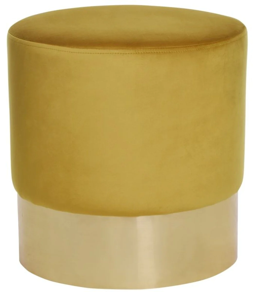 Casa Padrino Taburete de Lujo ? 40 x A. 42 cm - Diferentes Colores - Taburete Redondo de Terciopelo - Colecci¨®n de Lujo