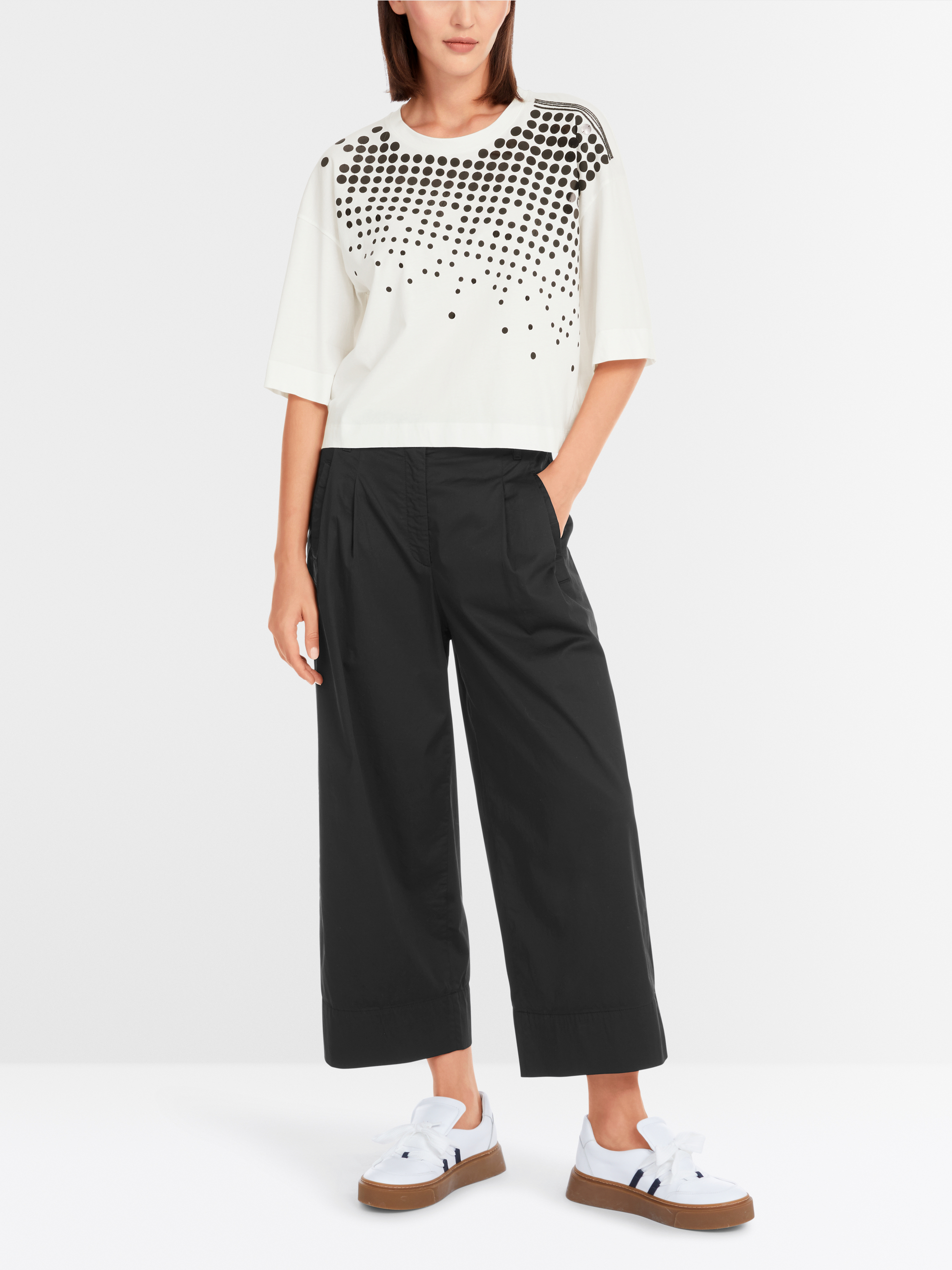 Marc-Cain Cropped T-shirt with graphic print