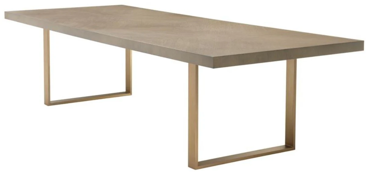 Casa Padrino mesa de comedor mesa de cocina marr¨®n / lat¨®n 300 x 115 x H. 75 cm - Muebles de Cocina de Lujo