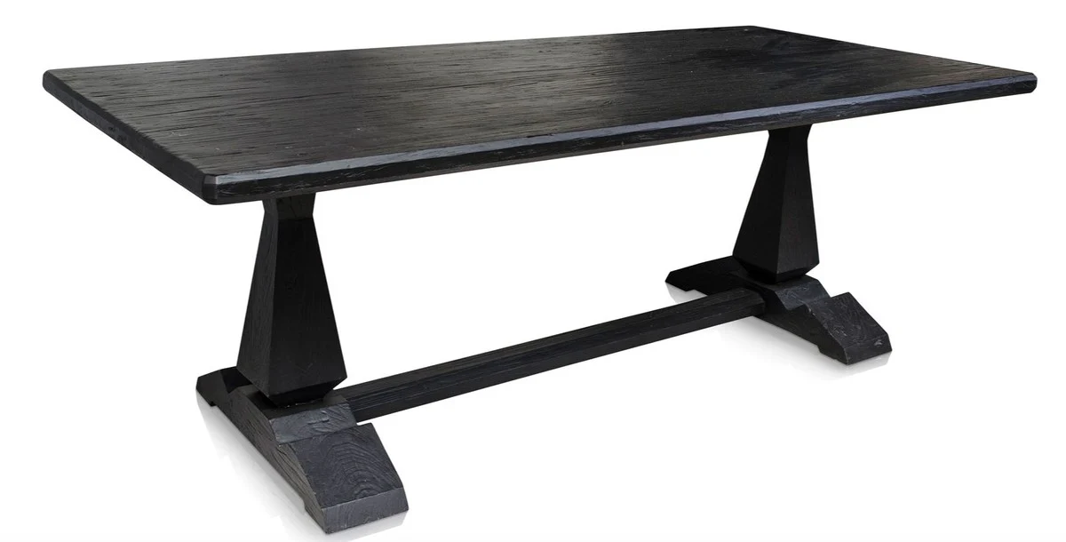 Casa Padrino mesa de comedor negro antiguo - Muebles de Lujo