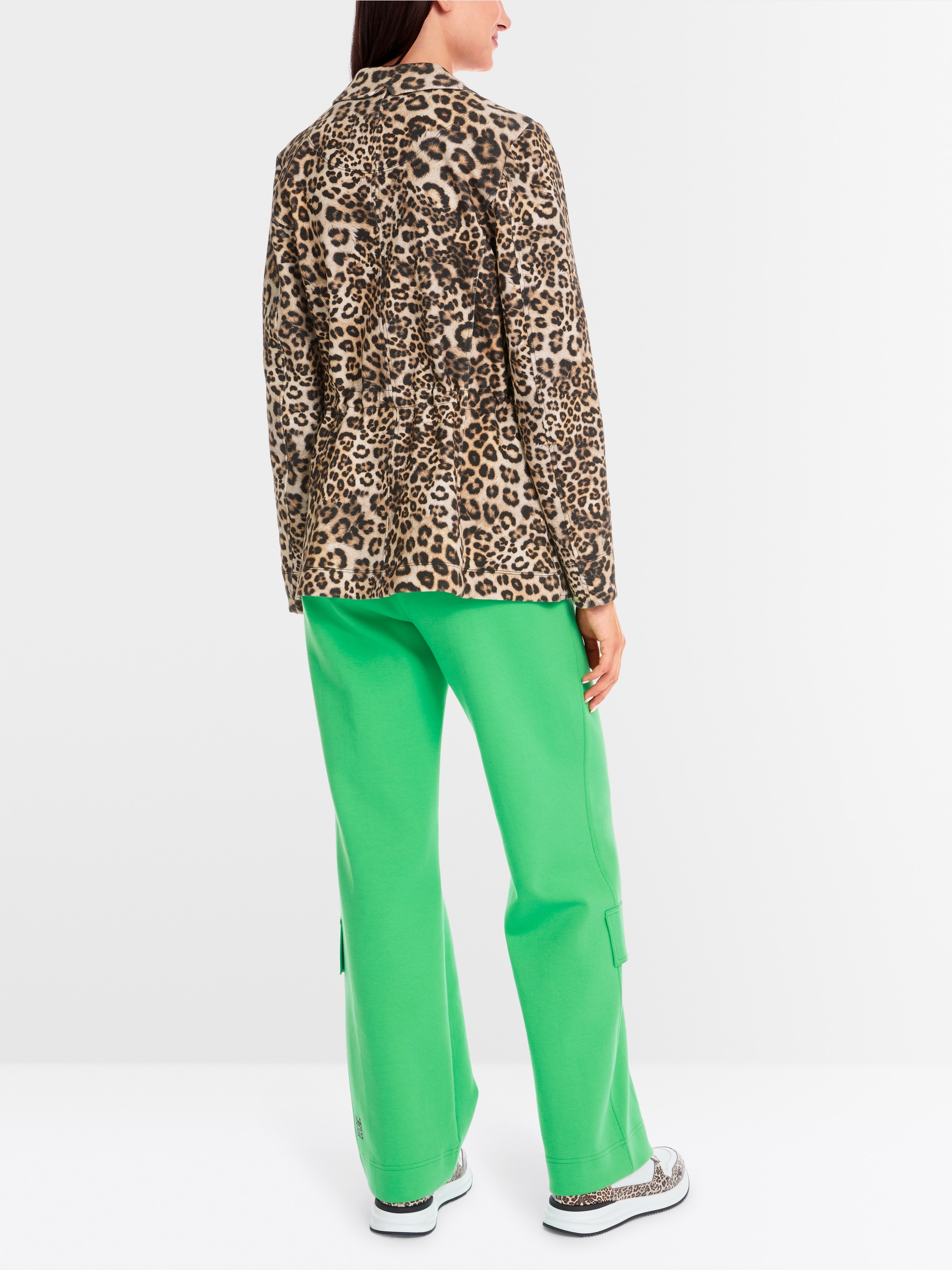 Marc-Cain Jersey blazer with leopard print