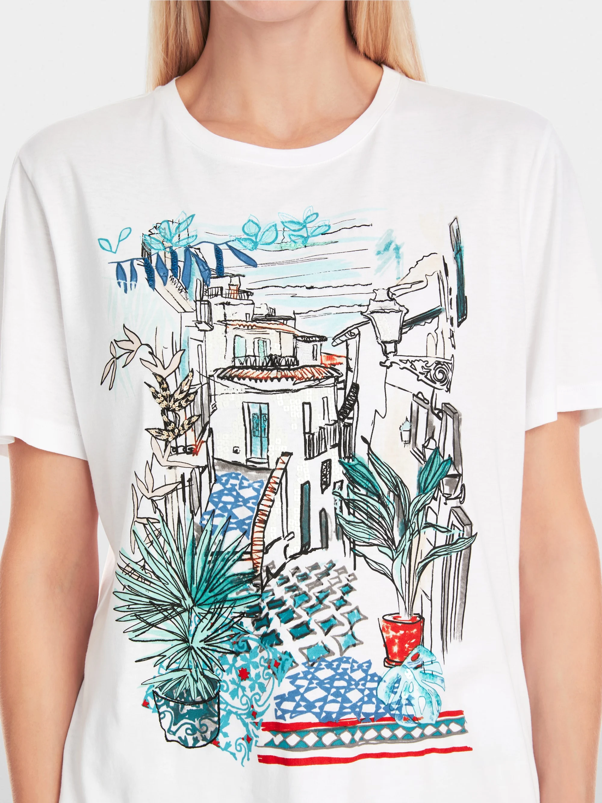 Marc-Cain 100% cotton T-shirt with print