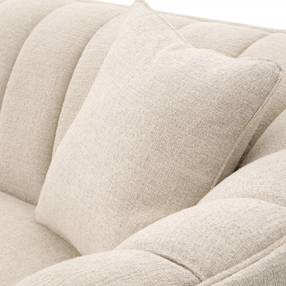 Casa Padrino sof¨¢ de lujo beige / negro 240 x 96 x A. 74,5 cm - Sof¨¢ de sal¨®n con 2 cojines - Muebles de sal¨®n - Muebles de lujo - Interior de sal¨®n - Interior de lujo - Calidad de lujo